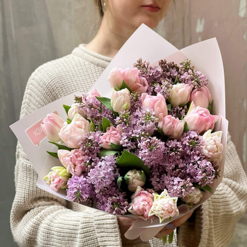 Букет «Клубничное шу»