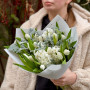 Fragrant bouquet with tulips and hyacinths «Compliment for Julia»